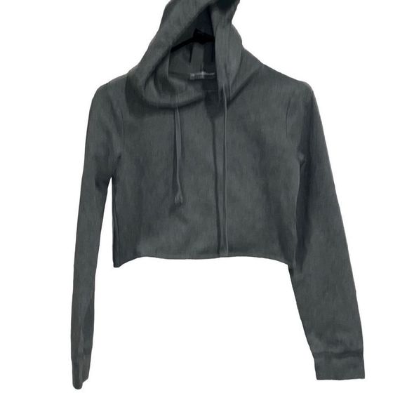Cropped Top Long Sleeve Hoodie - Picture 1 of 3
